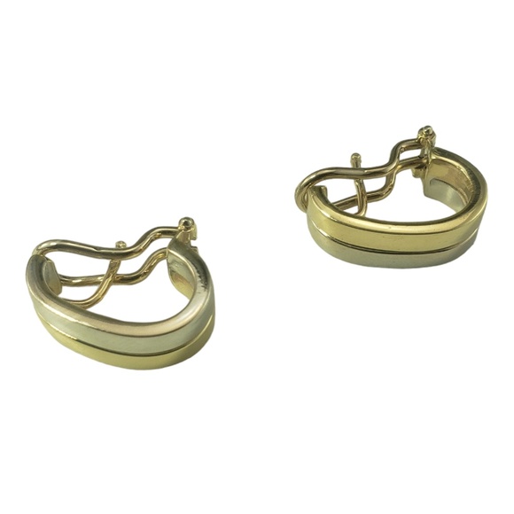 14 Karat Yellow and White Gold Earrings #16741 - Picture 2 of 7